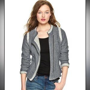 GAP Terry Gray Blazer with Cream MOTO Jacket S